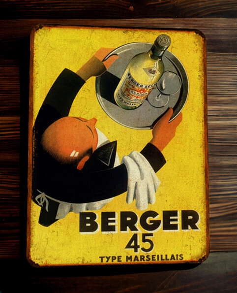 Plaque métal vintage Berger