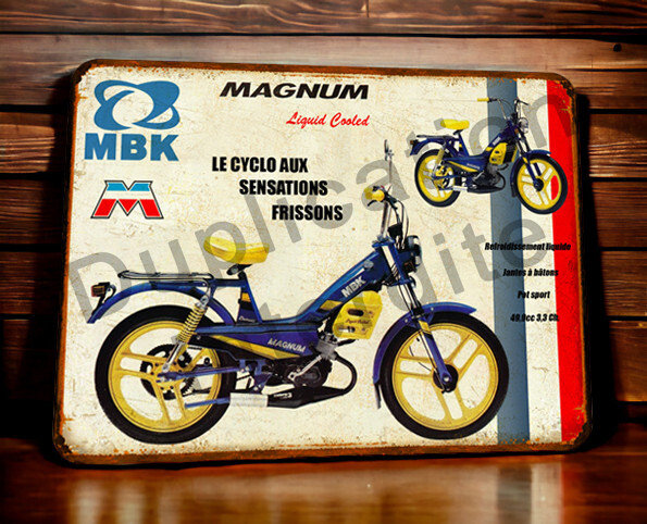 Plaque métal vintage MBK Magnum