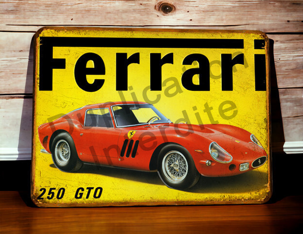 Plaque métal vintage Ferrari 250 GTO