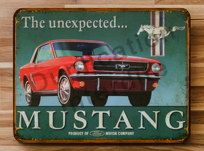 Plaque métal vintage Ford Mustang 1964