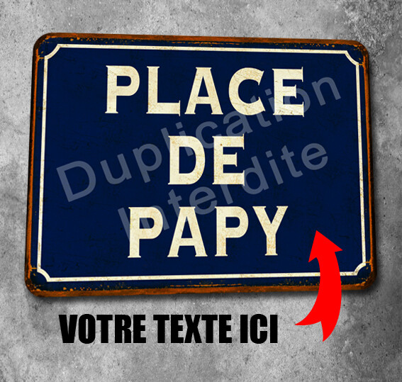 Plaque métal vintage Rue