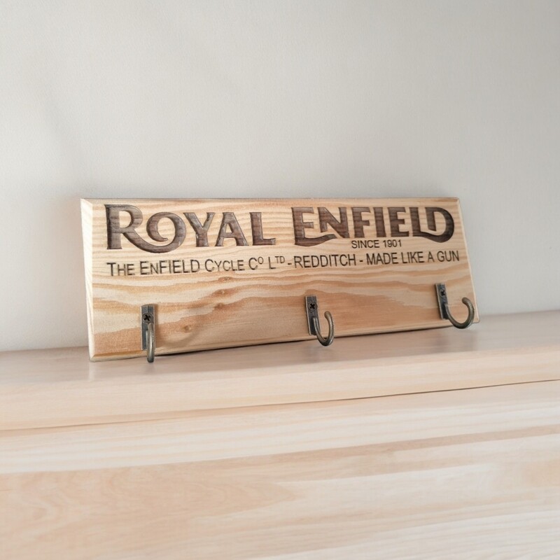 Accroche clefs bois Royal Enfield