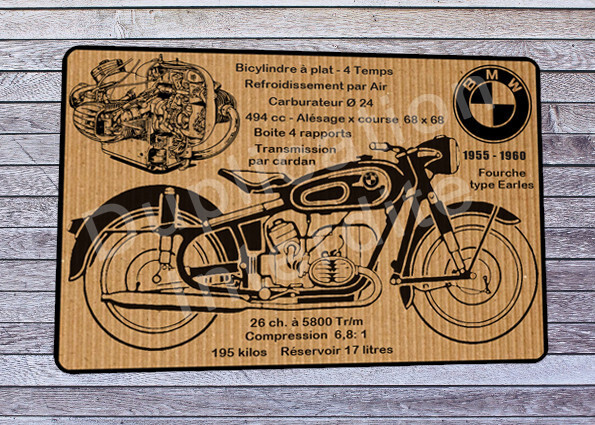 Plaque métal vintage BMW R50