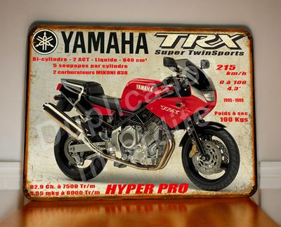 Plaque métal vintage Yamaha 850 TRX