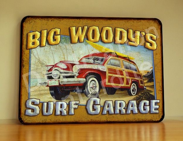Plaque métal vintage Woody&#39;s