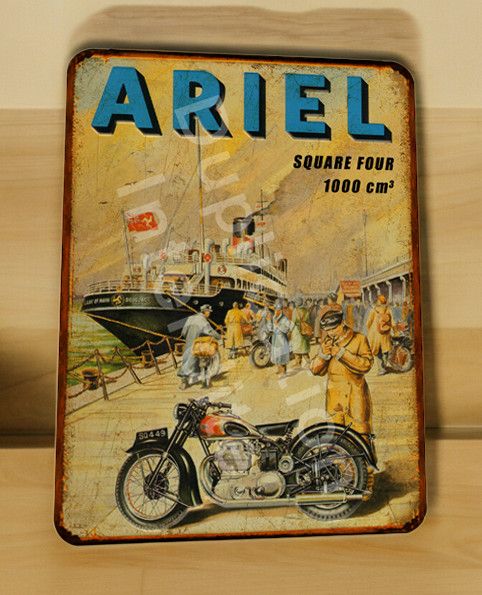 Plaque métal vintage Ariel Square Four 1000