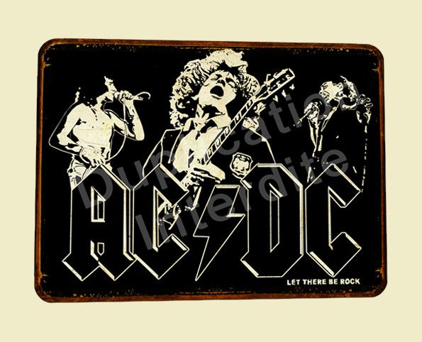Plaque métal vintage ACDC