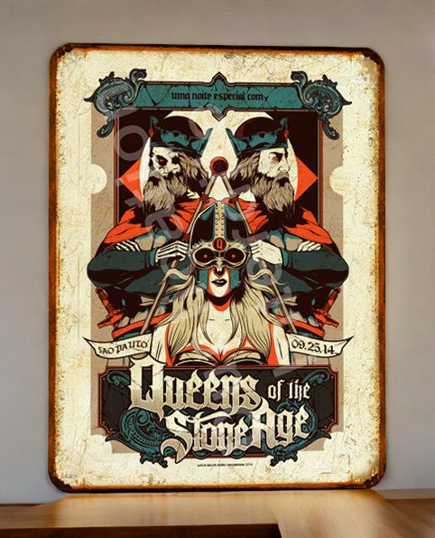 Plaque métal vintage Queens of the stone age