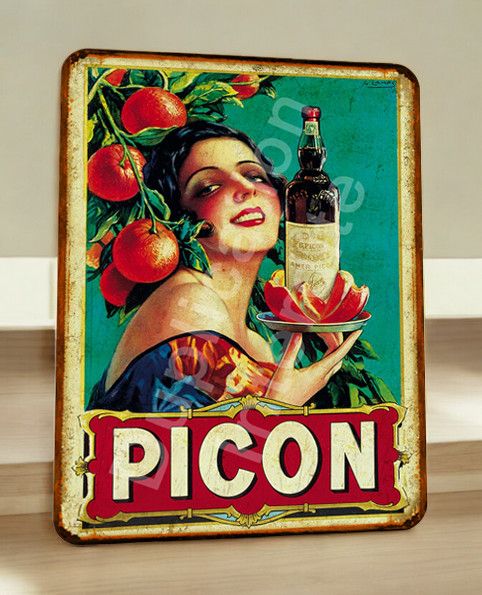 Plaque métal vintage Picon