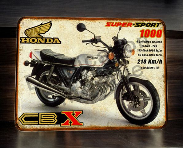 Plaque métal vintage Honda 1000 CBX