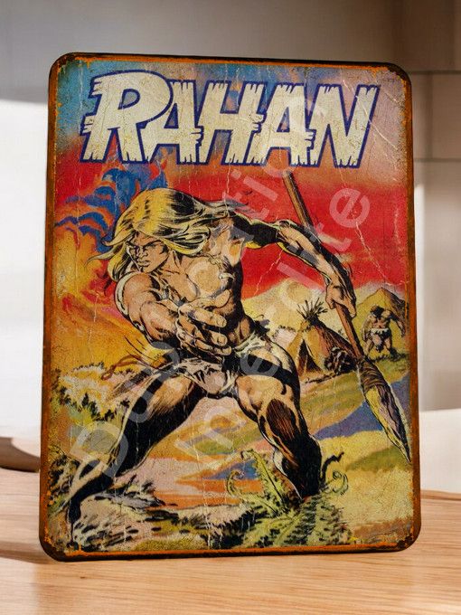 Plaque métal vintage Rahan