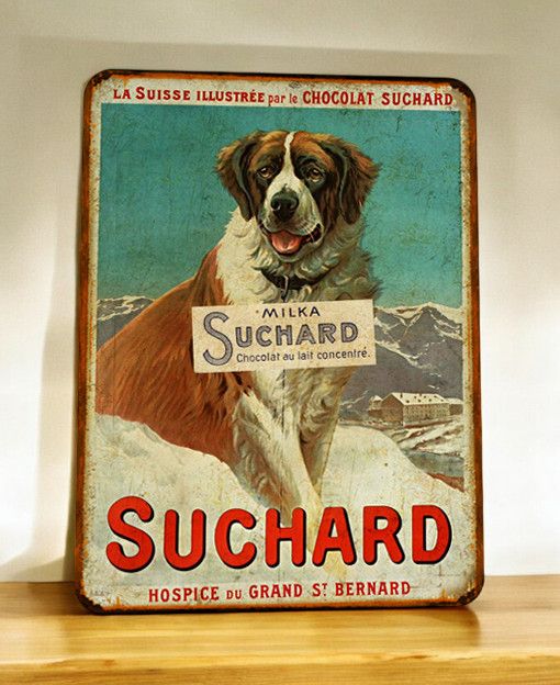 Plaque métal vintage Suchard Chocolat