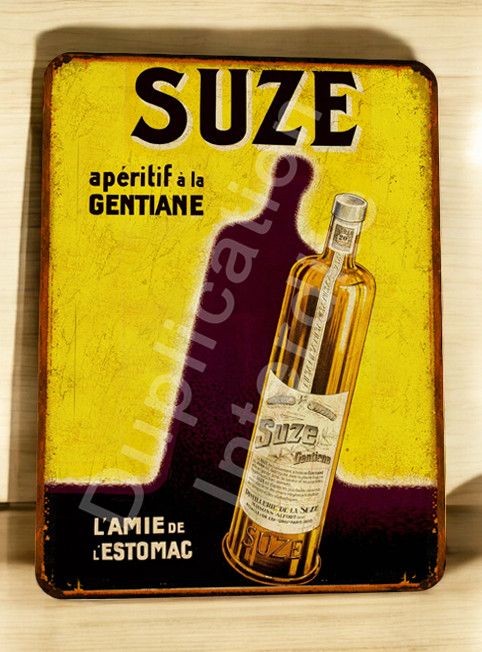 Plaque métal vintage Suze Bouteille