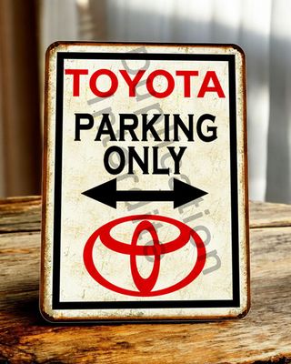 Plaque métal vintage Parking Only Toyota