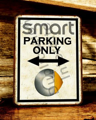 Plaque métal vintage Parking Only Smart