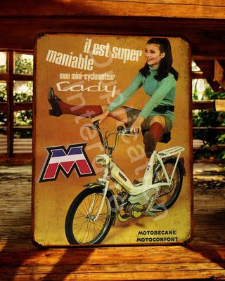 Plaque métal vintage Motobécane Motoconfort Cady
