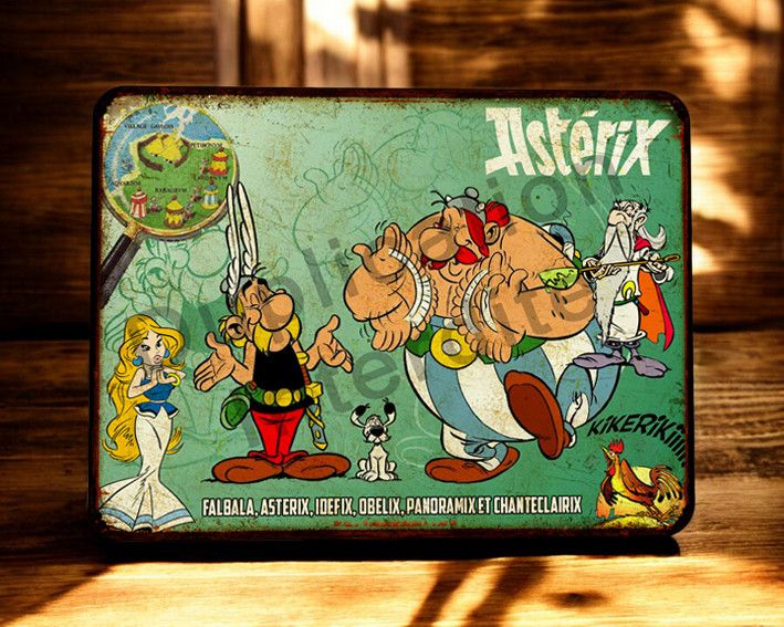 Plaque métal vintage Asterix