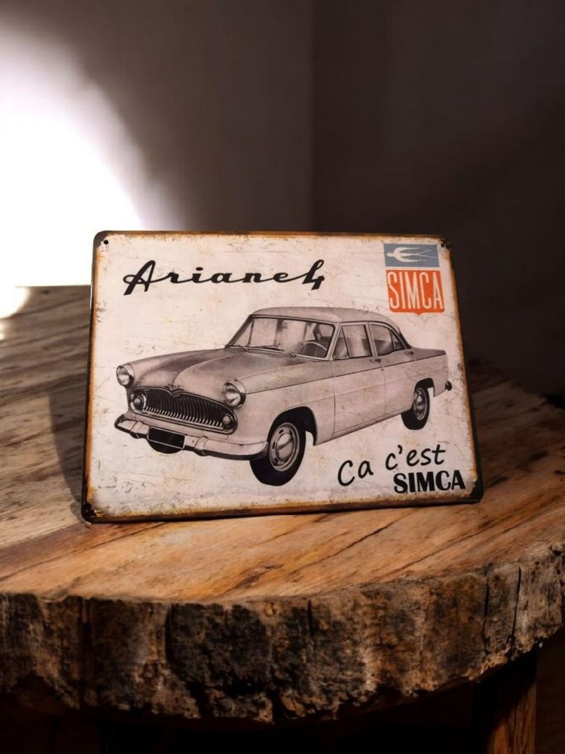 Plaque métal vintage Simca Ariane