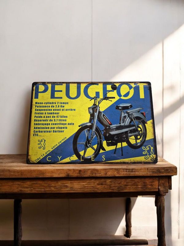 Plaque métal vintage Peugeot 103 MVL