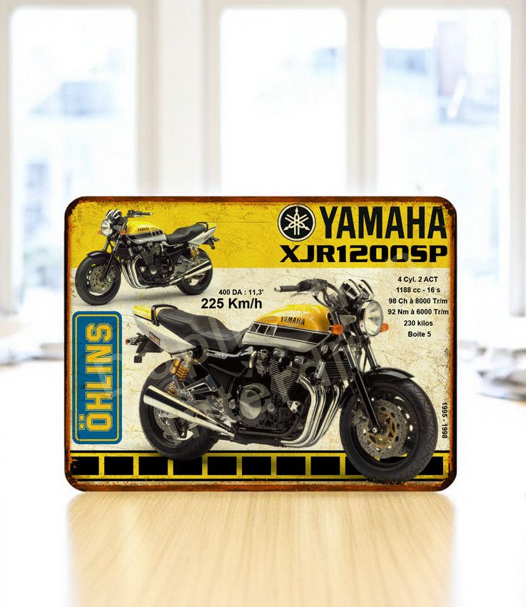 Plaque métal vintage Yamaha XJR 1200 SP