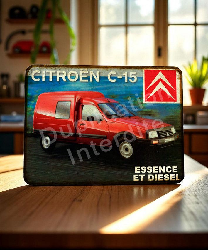 Plaque métal vintage Citroen C15