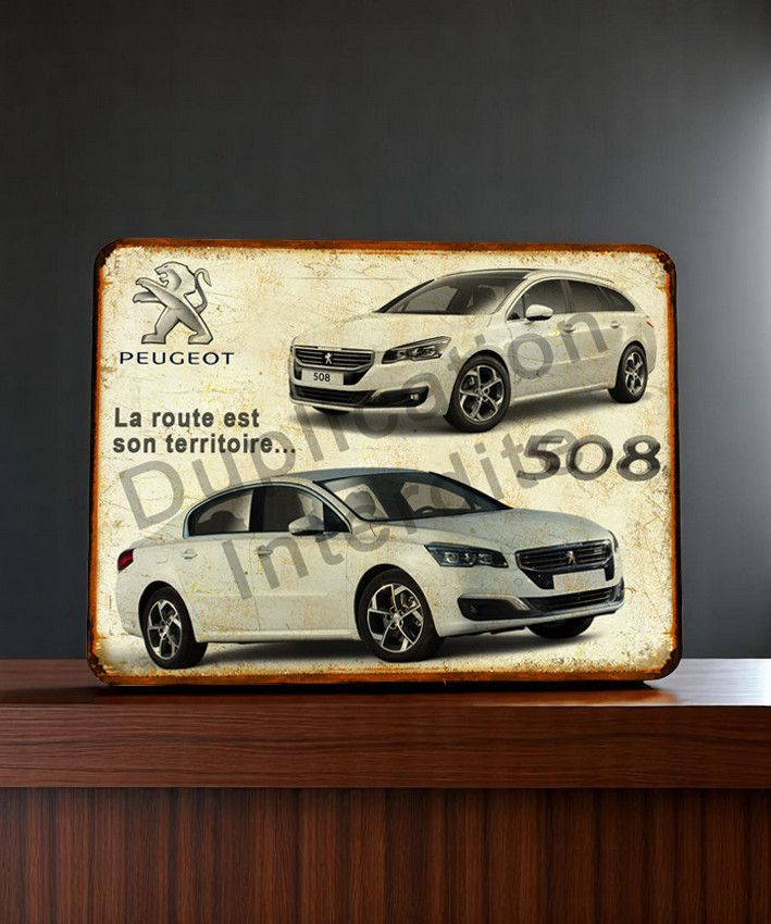 Plaque métal vintage Peugeot 508 Mk1