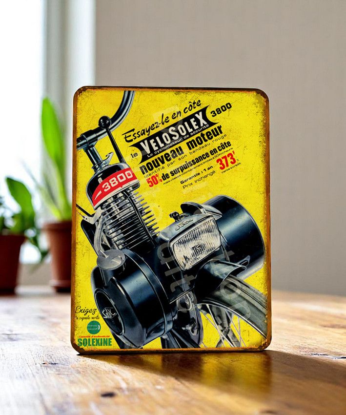 Plaque métal vintage Solex avant