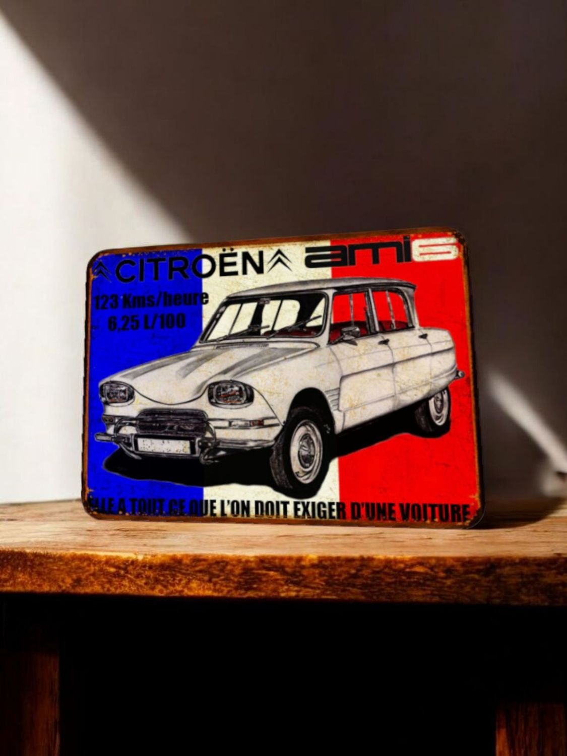 Plaque métal vintage Citroën Ami 6