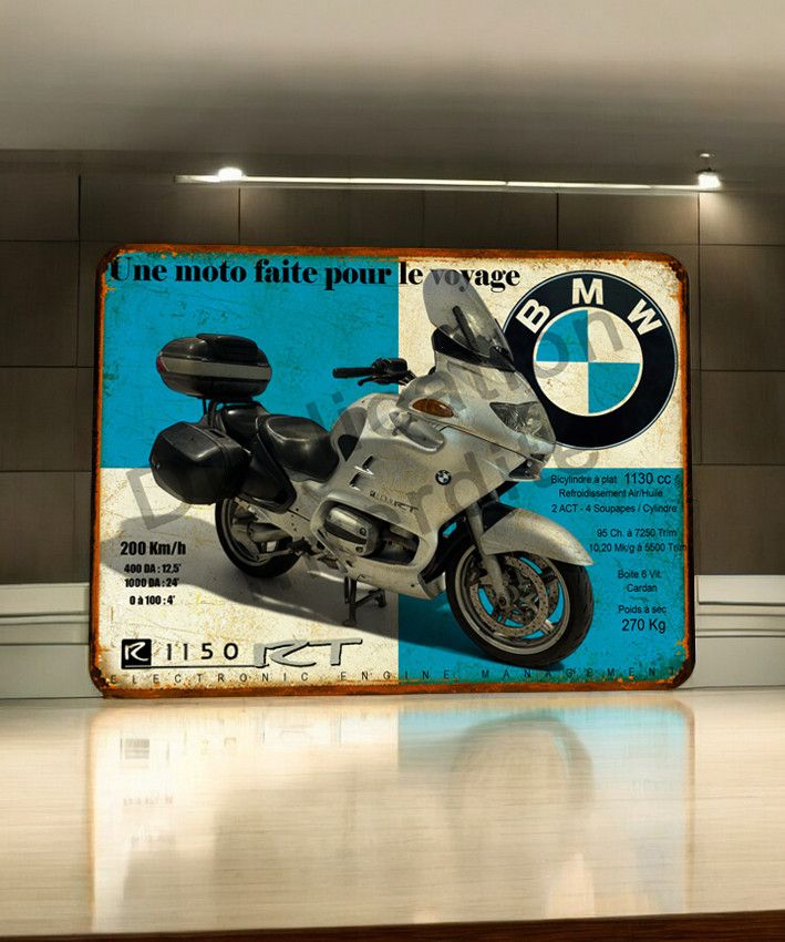 Plaque métal vintage BMW R1150 RT