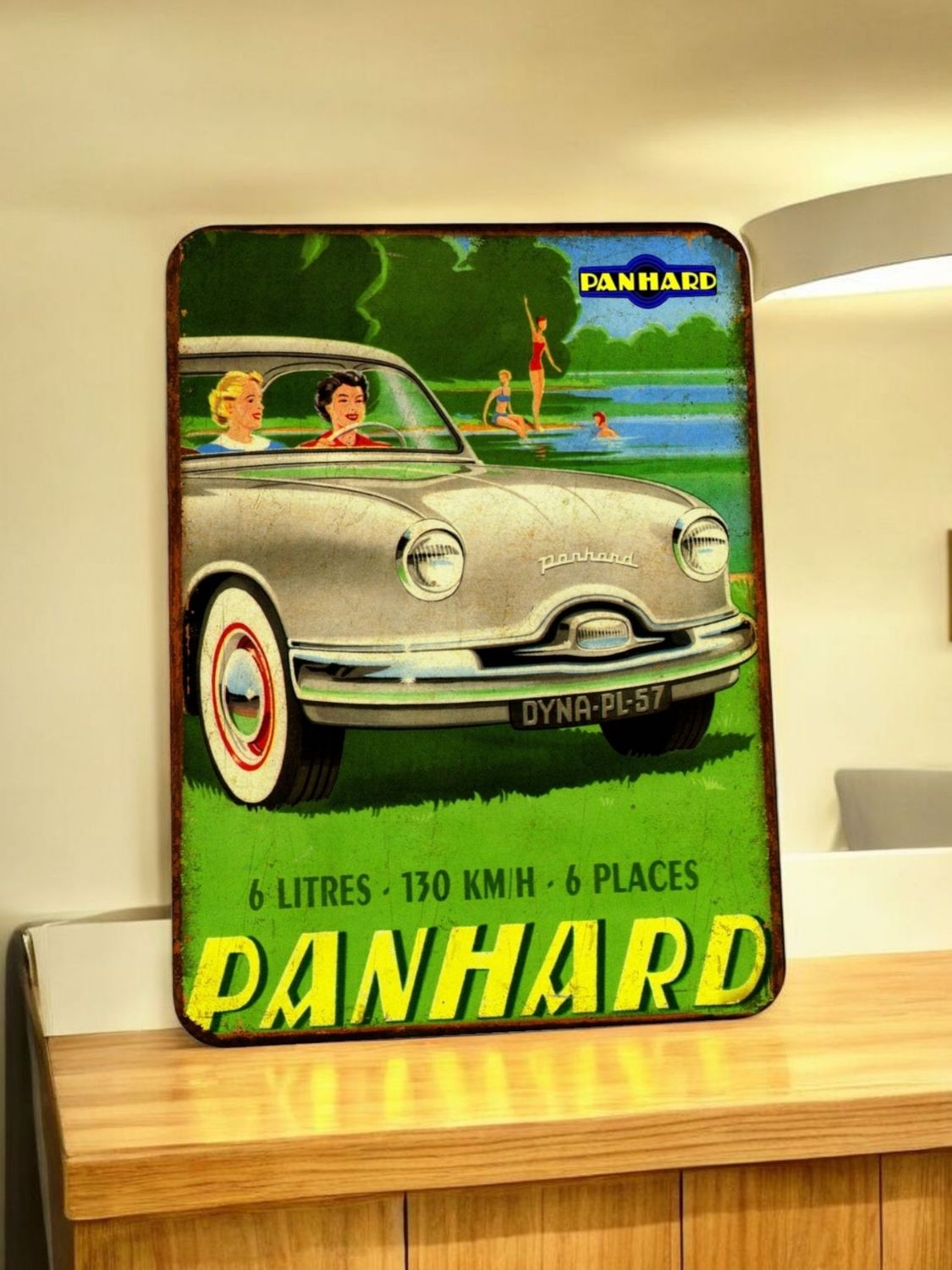 Plaque métal vintage Panhard 