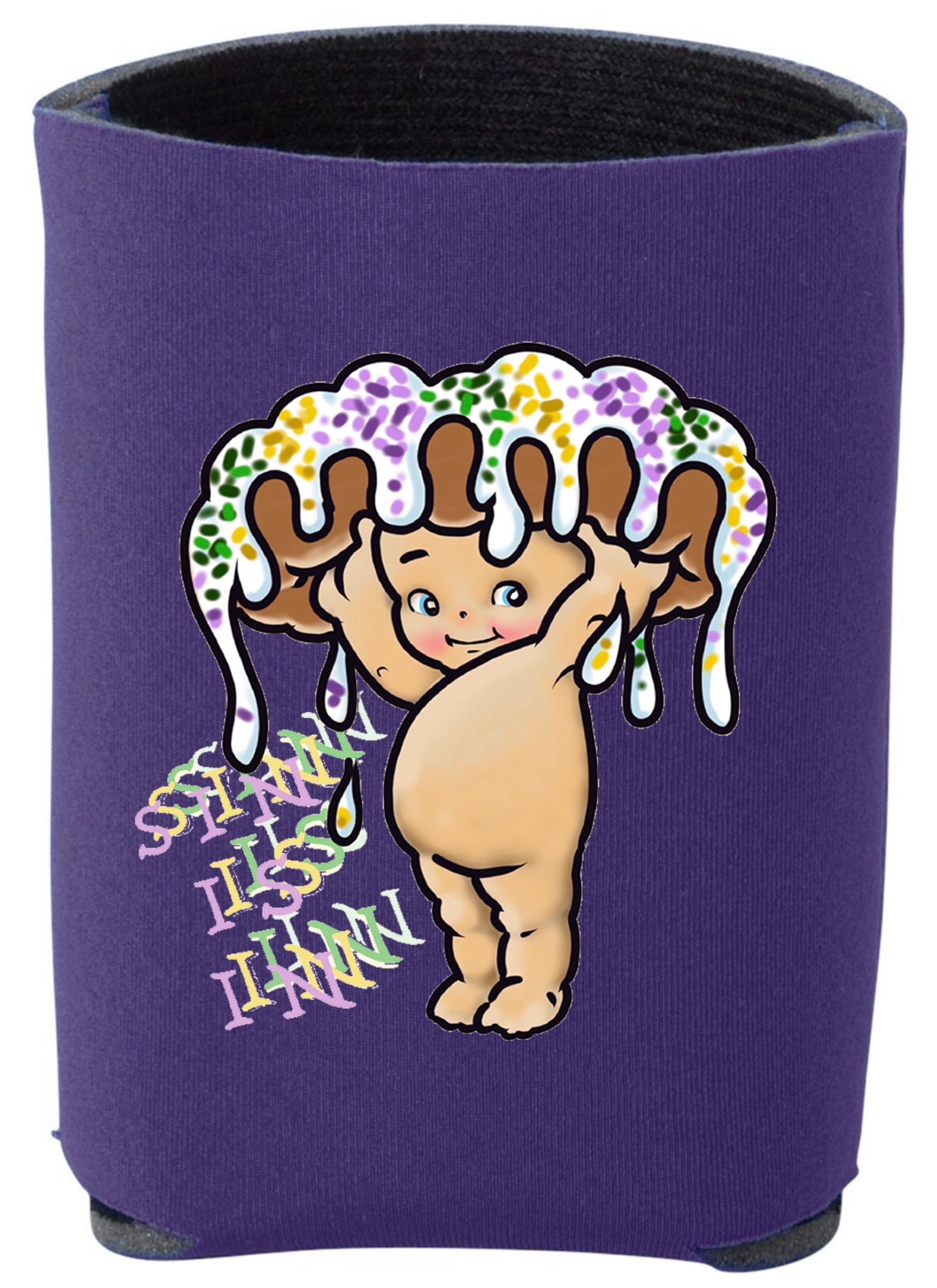 Kewpie King Cake Koozie