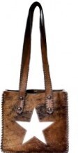 P & G Collection Cowhide Star Design Bag
