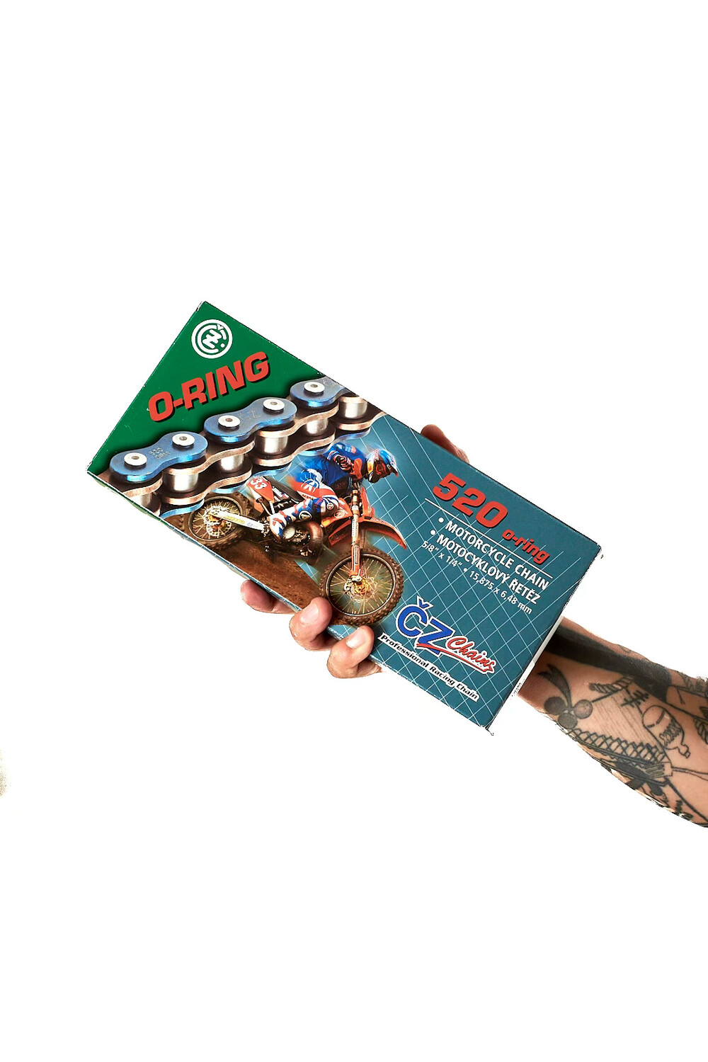 Cadena de transmisión con o-ring