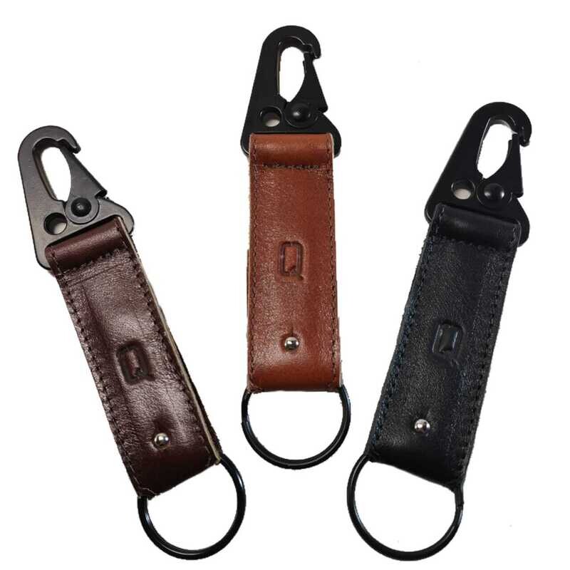 Llavero de cuero con argolla