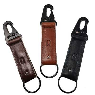 Llavero de cuero con argolla