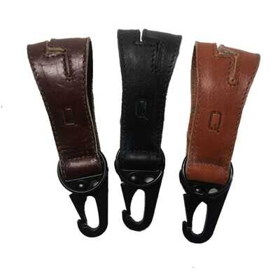 Llavero de cuero con gancho y soporte para el teléfono