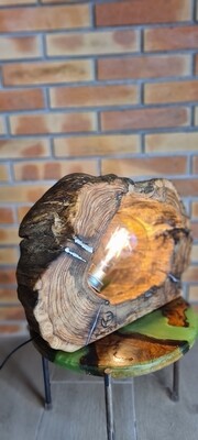 lampe bois en fusion