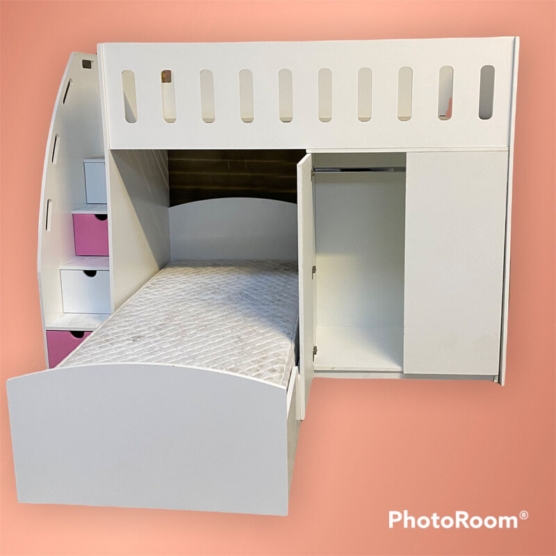 L Shaped Bunk With Wardrobe