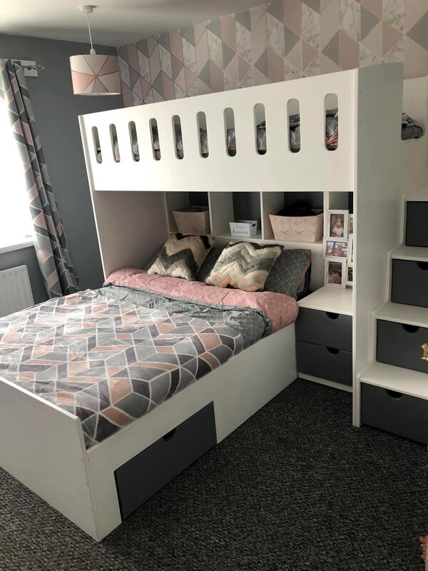 Double And Single L Shape Bunk Bed