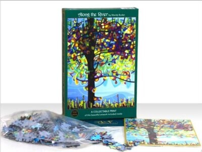 ALONG THE RIVER; 500-PIECE VELVET-TOUCH JIGSAW PUZZLE