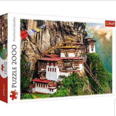 TREFL 2000 JIGSAW PUZZLE, TIGER'S NEST, BHUTAN