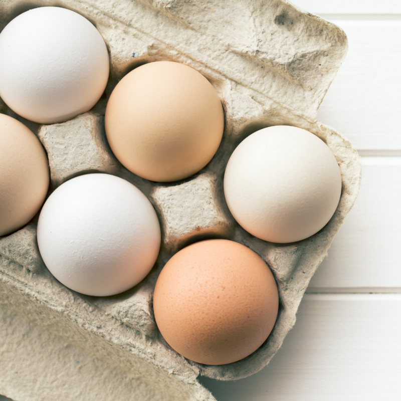 Pastured chicken eggs. Grade 1, pack of 6