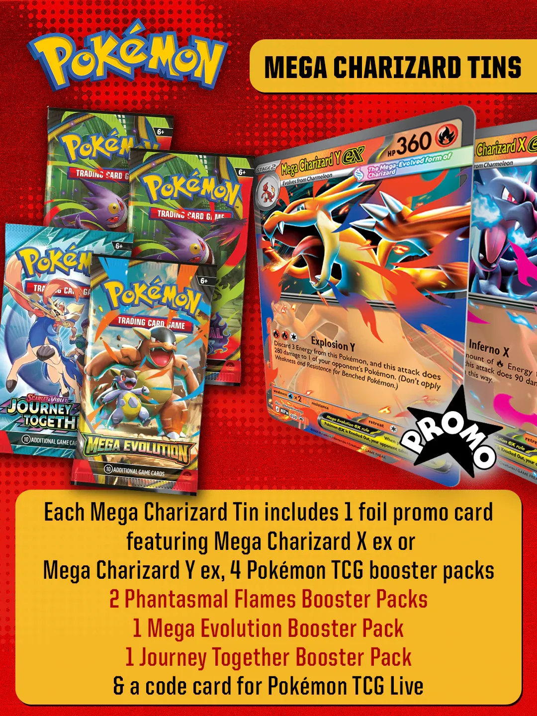 Mega Charizard Tin (Please choose)