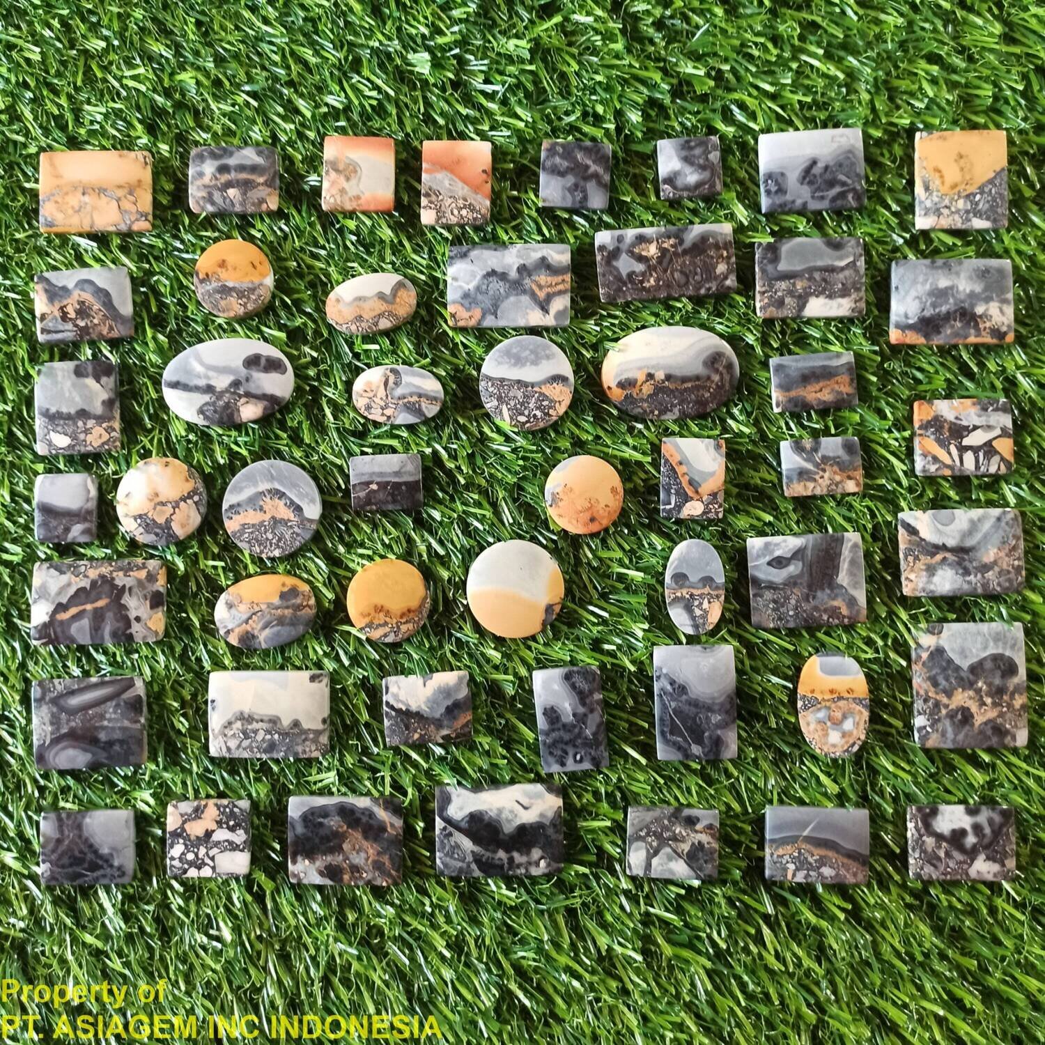 Wholesale 50 pcs ABWJASP00010 (2200ct) Maligano Jasper &#39;Landscape&#39; Picture Agate  Natural Untreated Lot