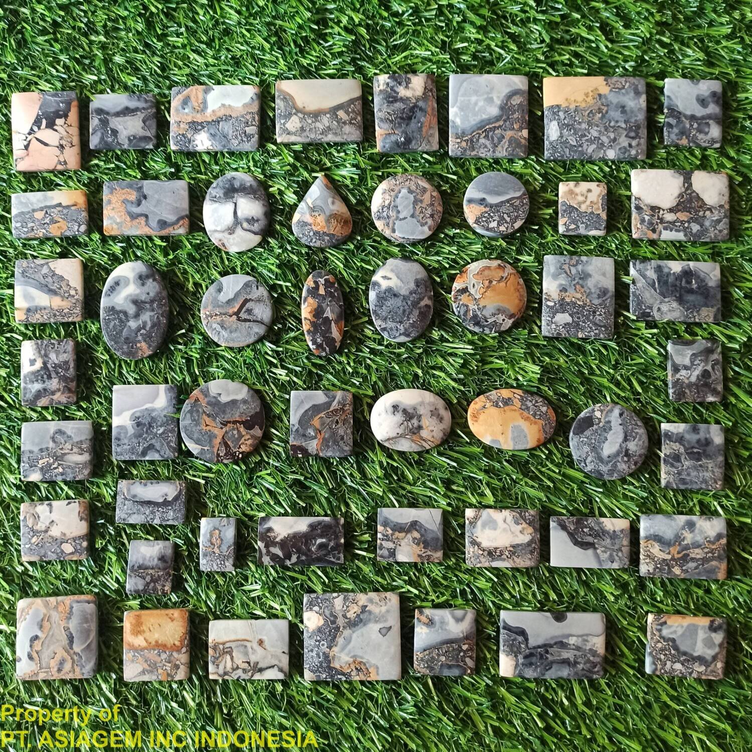 Wholesale 50 pcs ABWJASP00011 (2800ct) Maligano Jasper &#39;Landscape&#39; Picture Agate  Natural Untreated Lot