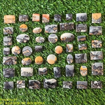 Wholesale 50 pcs ABWJASP00010 (2200ct) Maligano Jasper &#39;Landscape&#39; Picture Agate  Natural Untreated Lot