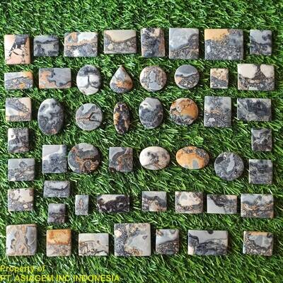 Wholesale 50 pcs ABWJASP00011 (2800ct) Maligano Jasper &#39;Landscape&#39; Picture Agate  Natural Untreated Lot
