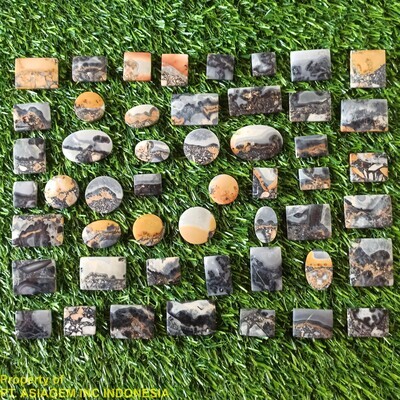 Wholesale 50 pcs ABWJASP00010 (2200ct) Maligano Jasper &#39;Landscape&#39; Picture Agate  Natural Untreated Lot