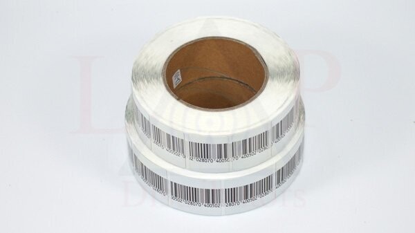 Labels, 8.2 MHz/RF 30x40mm Barcode (1K/Roll) (NIB)
