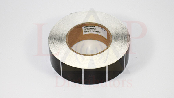 Labels, 8.2 MHz/RF 40x40mm Black (1K/Roll) (NIB)